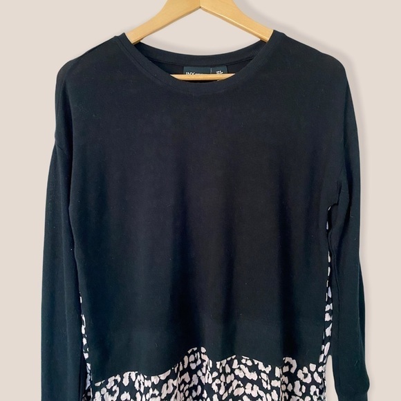 Jones New York Black Knit Leopard Top - Picture 3 of 8